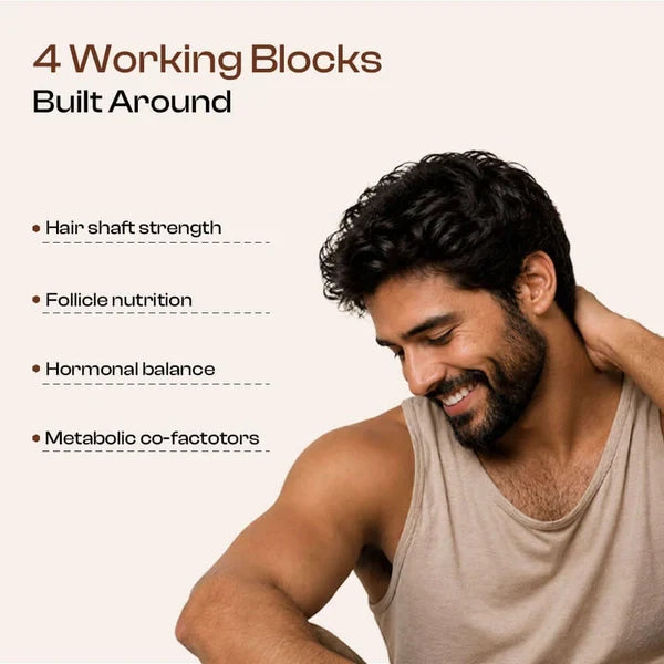 Be. Handsome Supports Healthy Beard & Hair Tablet for Men - 60 Tablets