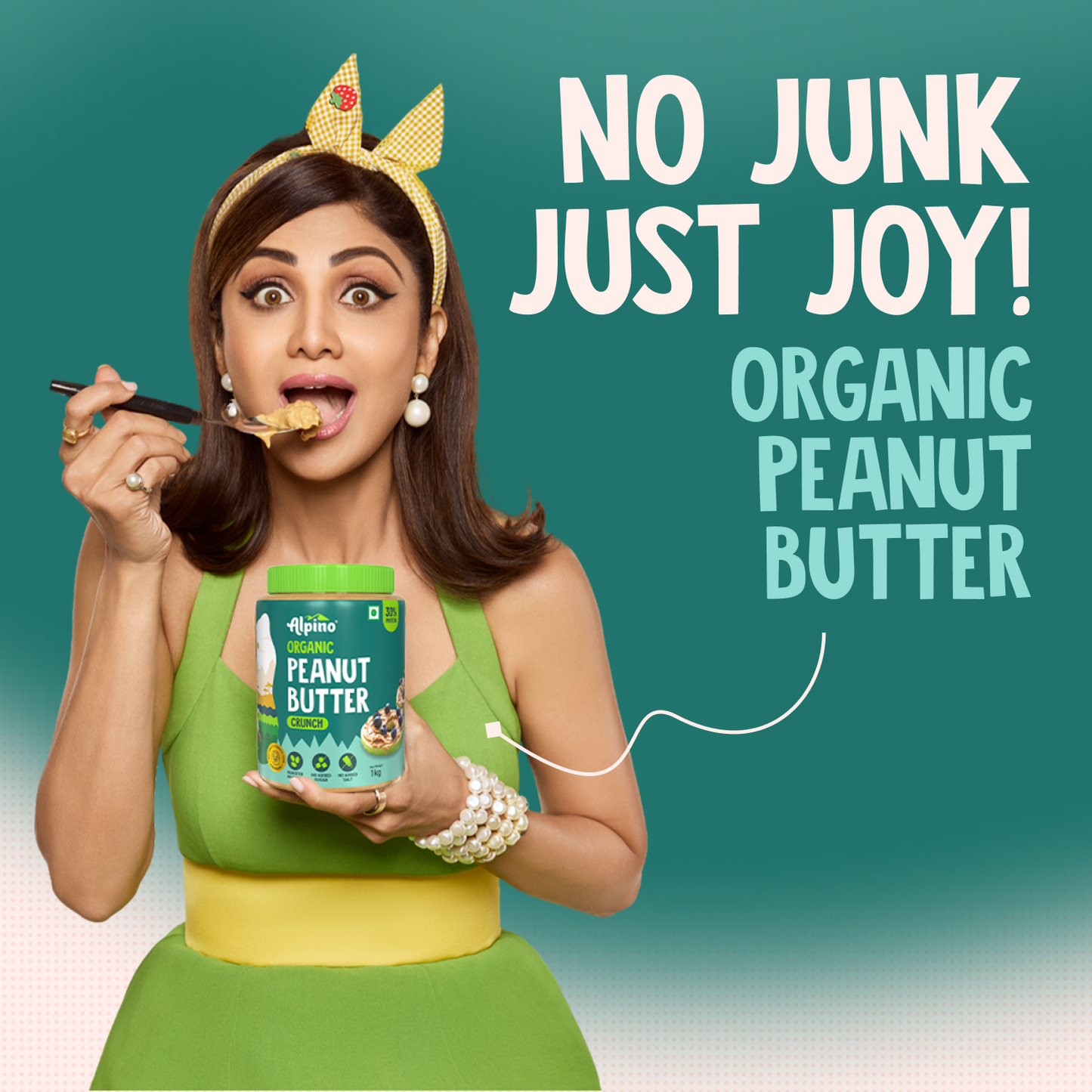 Alpino Organic Crunch Peanut Butter, 1 kg