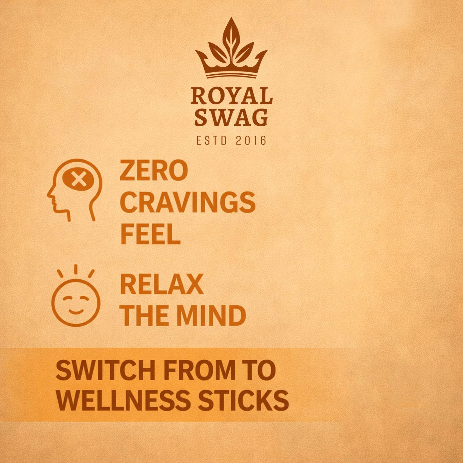 Royal Swag King Size Herbal Cigarettes Clove Flavour - Tobacco Free (40 Sticks)