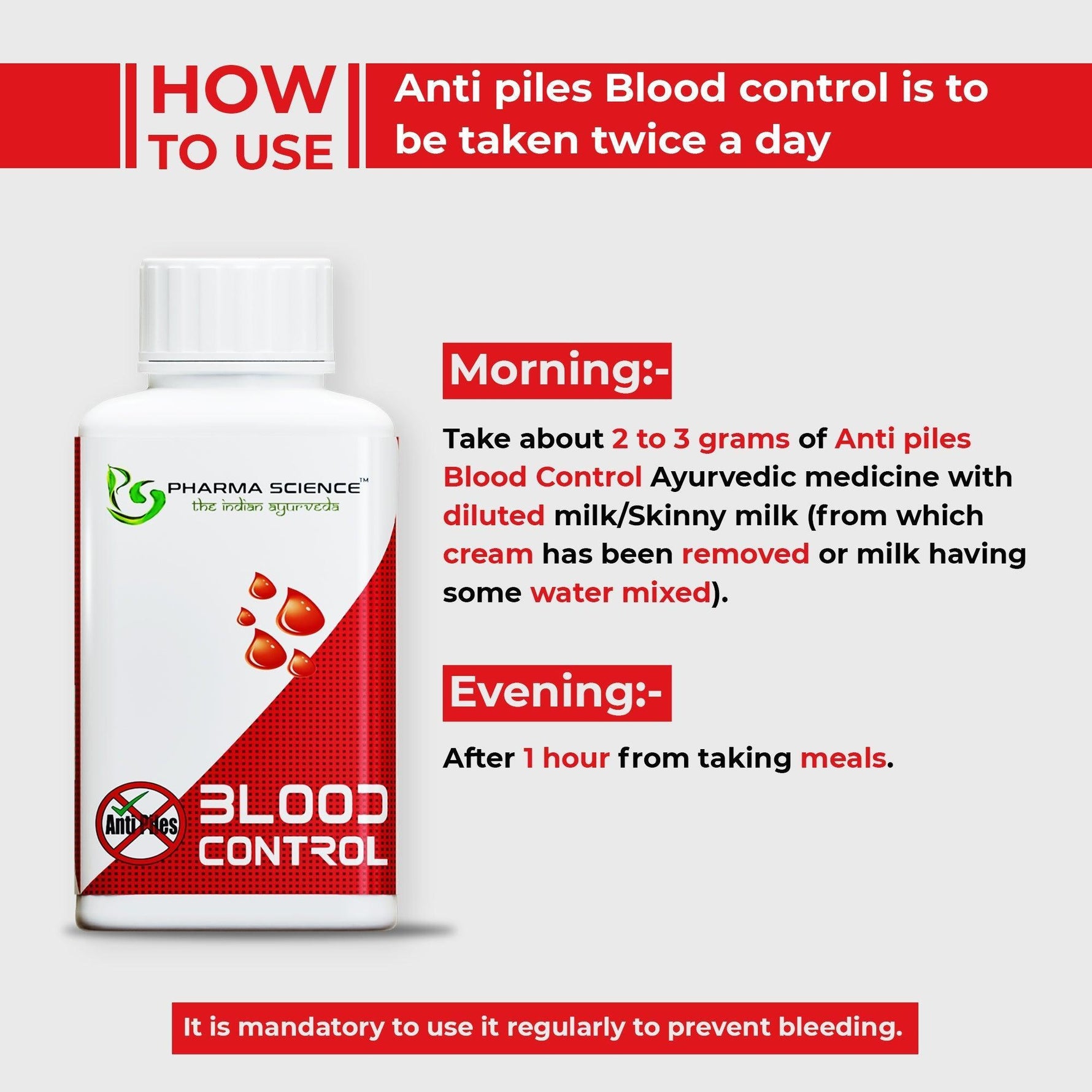 Pharma Science Blood Control for Bleeding Piles - 100gm