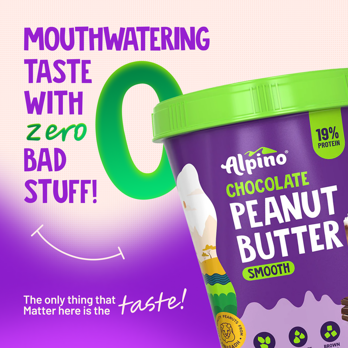 Alpino Chocolate Peanut Butter Smooth, 1 kg