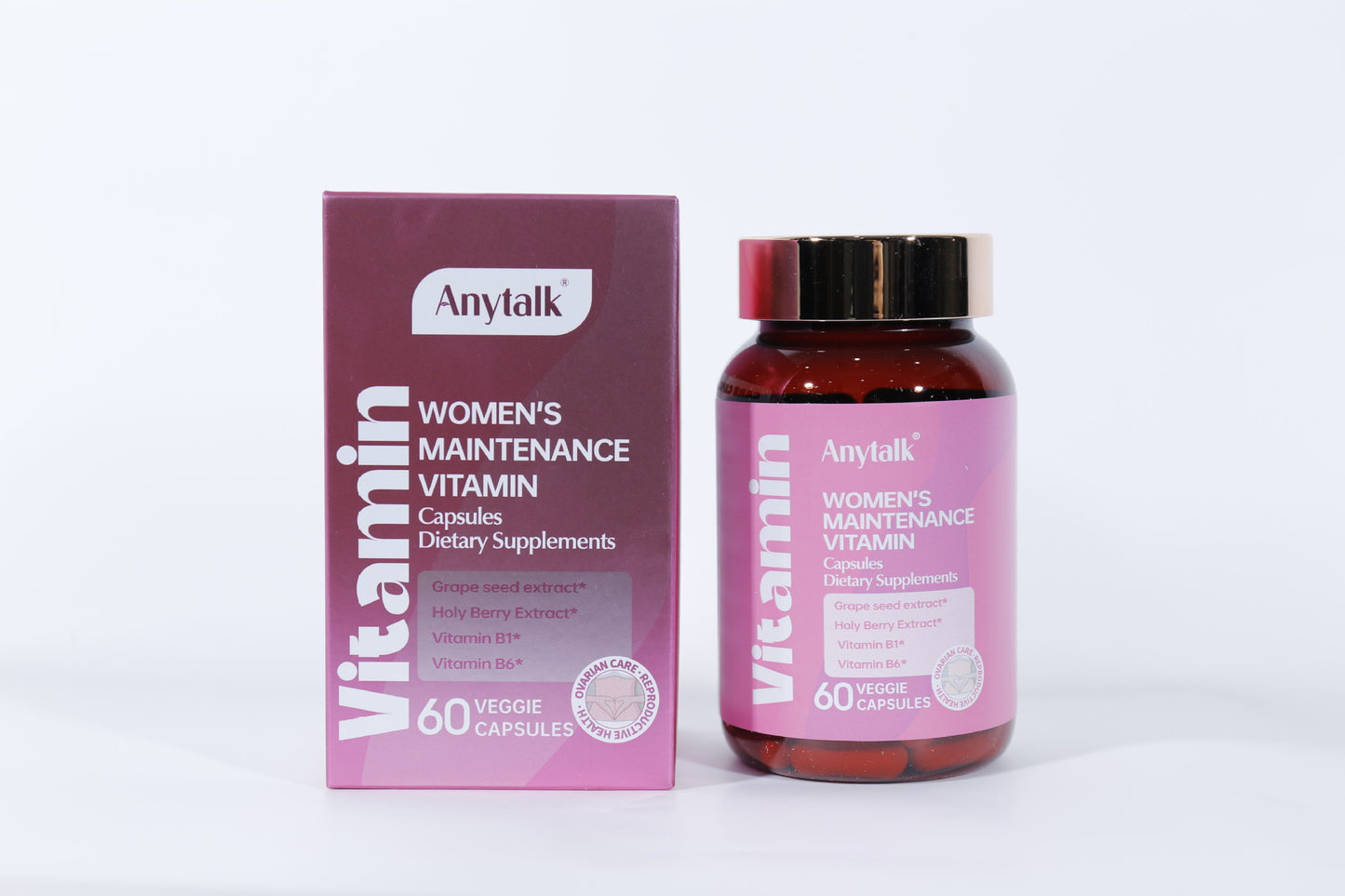 Anytalk Women's Skincare Vitamin Capsules - 500mg * 60 capsules