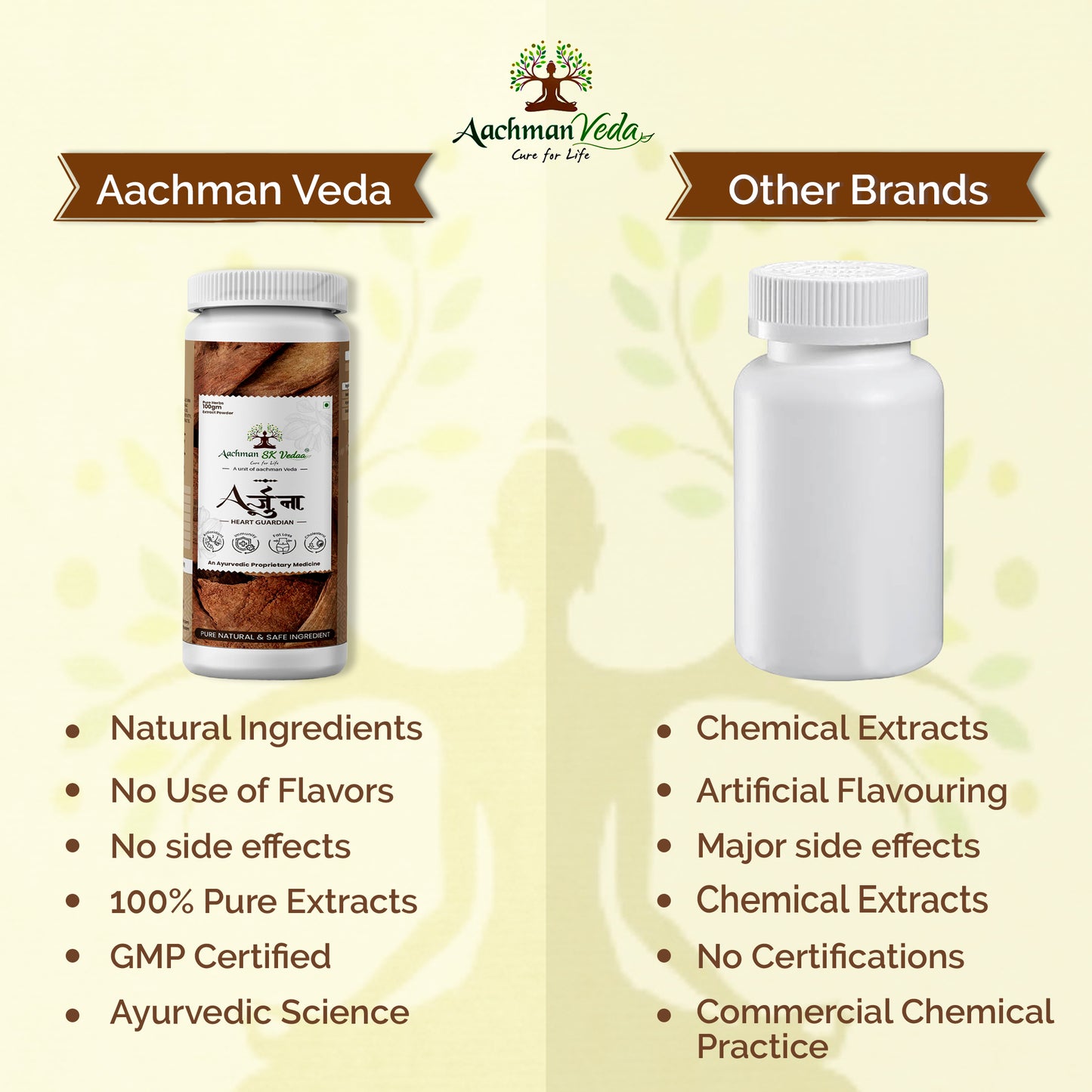 Aachman Veda Arjuna Amla Extract Powder (100 gm)