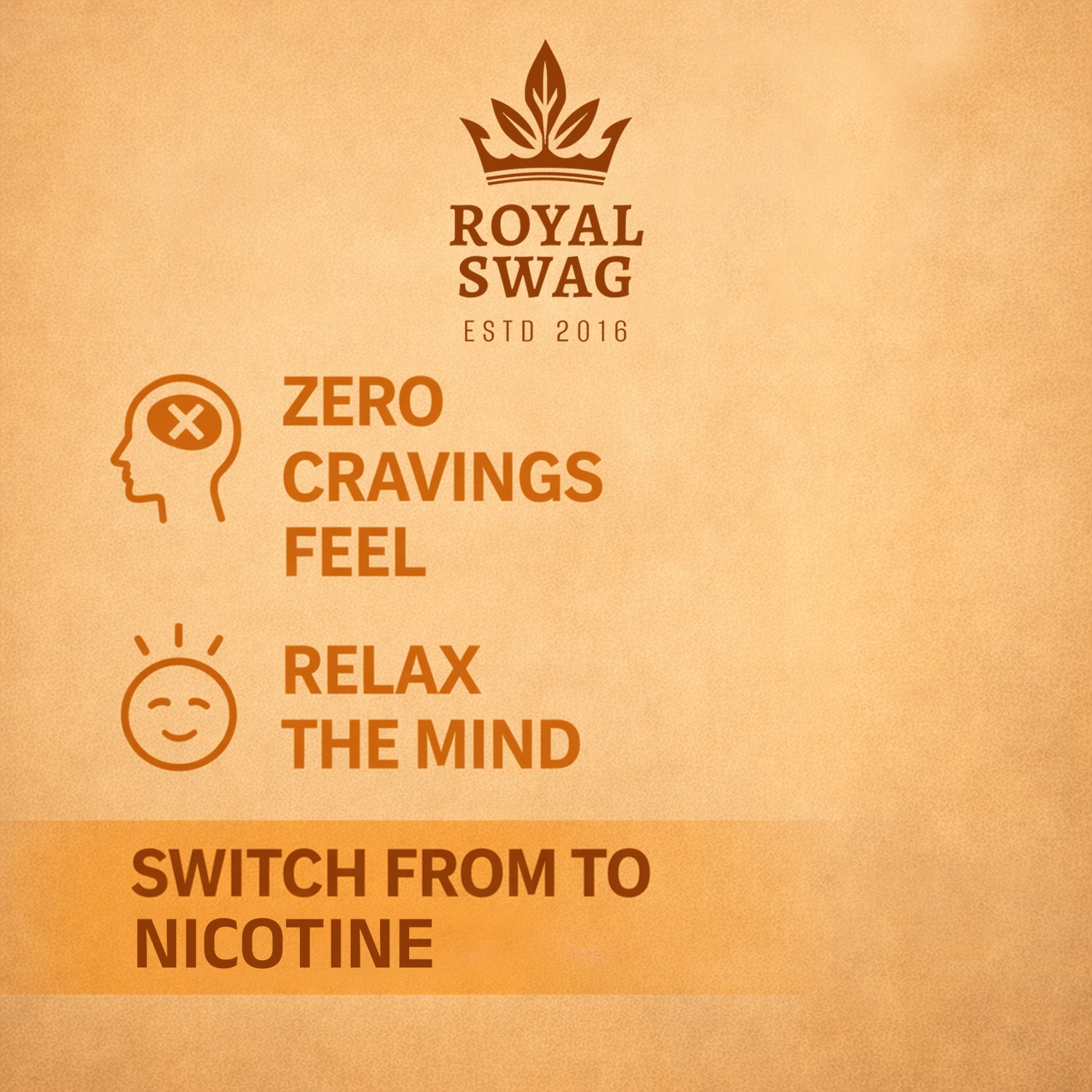 Royal Swag Herbal Cigarettes Ginger & Clove - Tobacco & Nicotine Free (Pack of 20)