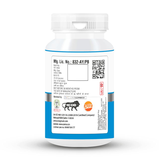 Zenius Bone Care Tablet - for Bone Strength, Joint Flexibility, and Osteoporosis Prevention - 60 Tablets