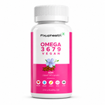 Fixuphealth Omega 3 6 7 9 Vegetarian Capsules with Flaxseed Oil & Sea Buckthorn Capsule | Vegan Plant Based Omega Supplement for Hair, Skin, Brain, Muscle, Bone & Joint Health | 60 Veg Capsules