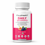 Fixuphealth Daily Antioxidants Coenzyme Q10 & Glutathione Supplement | NAC, Astaxanthin, Alpha Lipoic Acid, Grape Extract, Zinc & Selenium | Skin Brightening, Hair, Eye & Immunity Support | 30 Tablet