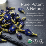 Organic Wellness 100% Natural Herbal Tea Butterfly Pea Flower Tea I Caffeine Free for Stress Relief I Memory Boosting Tea | Calming Tea, Brain Stimulant, Rich in Antioxidants (50 Gm)