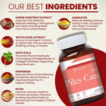 ZEROHARM Holo Piles Care - Natural Relief from Hemorrhoids - Helps Reducing Swelling - Nano Formulated 60 Capsules