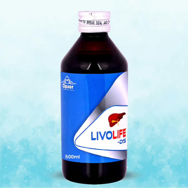 Cipzer Livo Life-DS - 500 ML | Herbal Liver Tonic for Jaundice, Fatty Liver, Detox, Digestion & Immunity