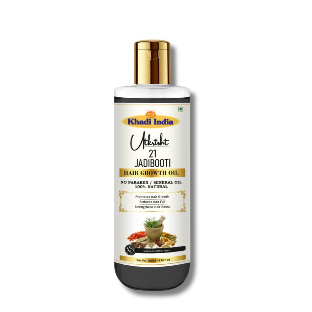 Utkrisht Khadi 21 Jadibooti Hair Oil | For Hair Growth, Hair Fall Control & Scalp Nourishment
