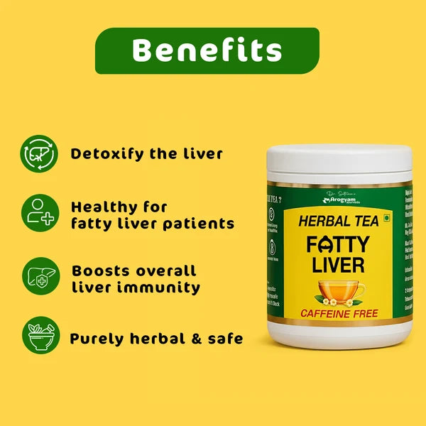 Arogyam Fatty Liver Tablets & Herbal Tea Combo – Ayurvedic Liver & Digestive Wellness Support – 60 Tablets + Herbal Tea