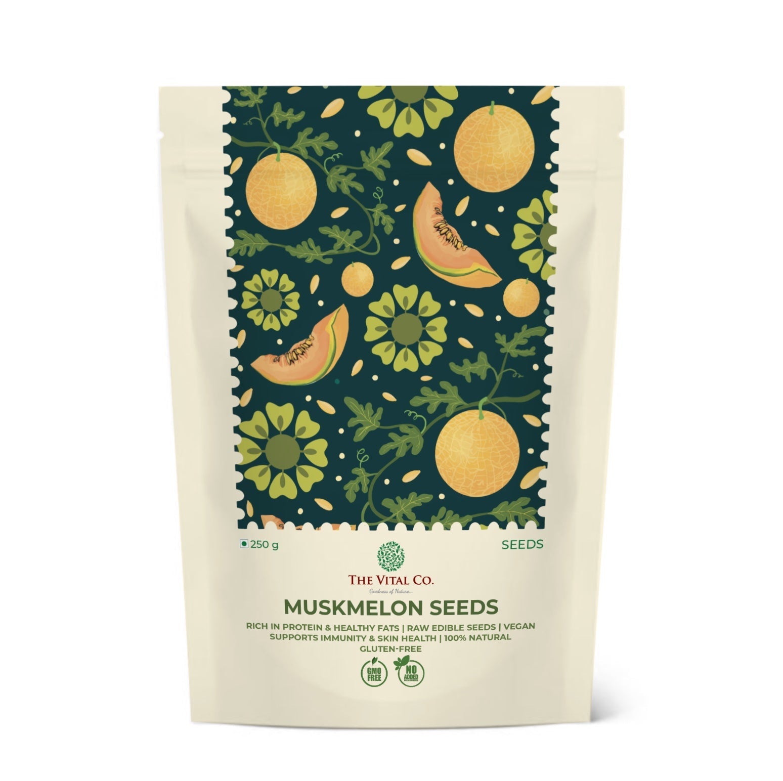 The Vital Co. Muskmelon Seeds 250g | Kharbuja | Protein Rich Natural Superfood Seeds
