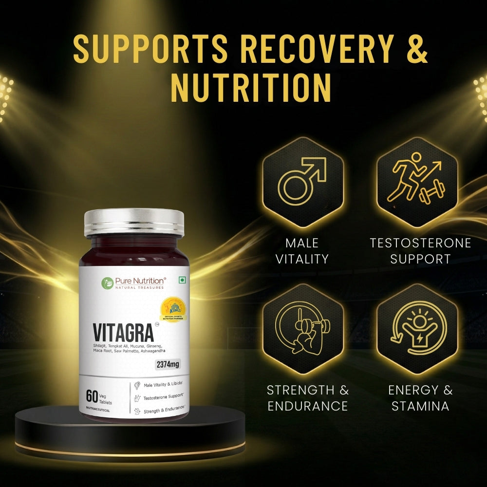 CSK Limited Edition Pure nutrition Vitagra 60 Capsules (Testosterone Support Supplement)