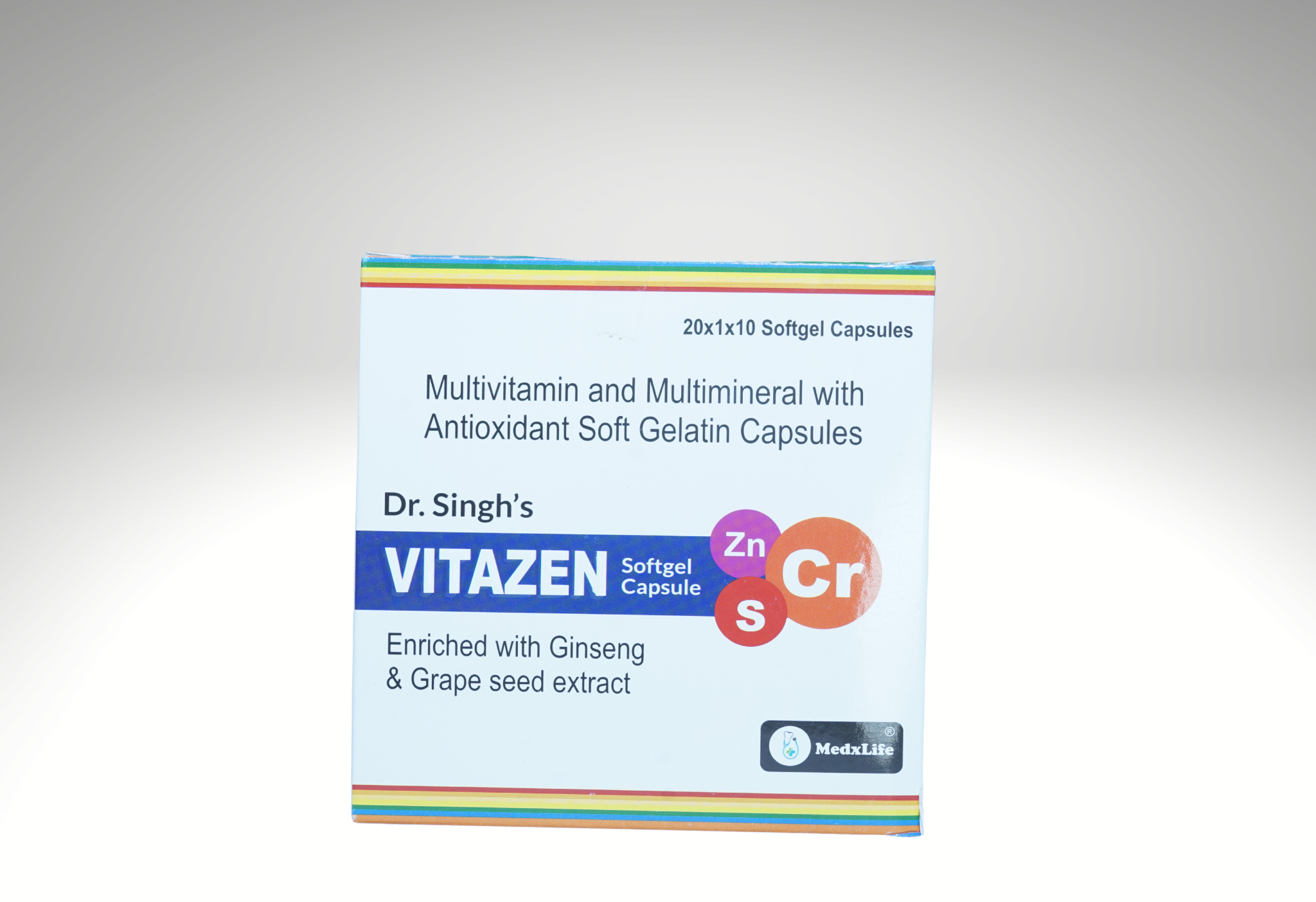 Dr. Singh's Vitazen Capsule - Daily Multivitamin for Energy & Immunity - 20 soft gel Capsules