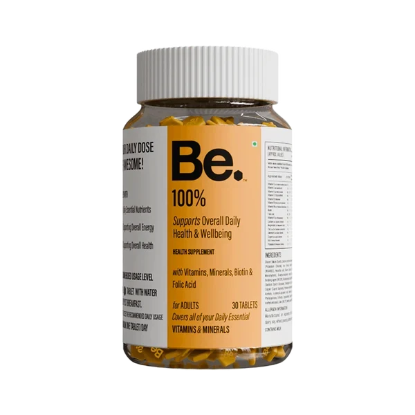 Be. 100% Supports Overall Daily Health & Wellbeing Tablet for Adults - 30 Tablets