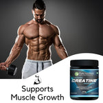 Pure Nutrition Micronised Creatine Monohydrate Powder, Pre/Post Workout Supplement, Instant Energy for Athletic Performance, Fast Recovery, Increased Muscle Mass, Unflavoured - 400gm