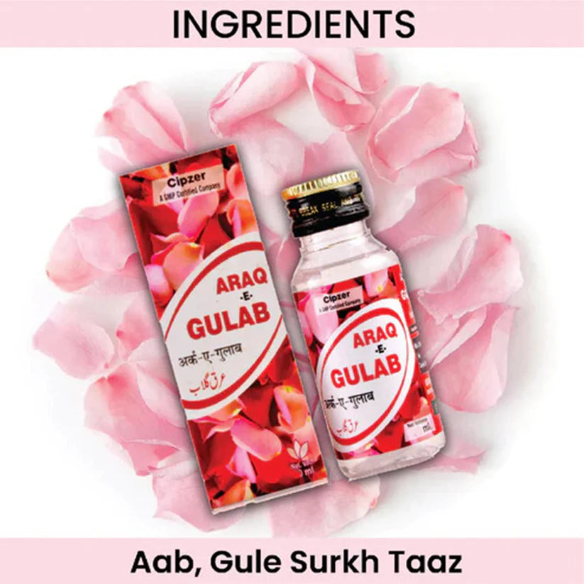 Cipzer Araq-E-Gulab - 100ml | Natural Rose Water, Skin Glow, Cooling, Eye Care & Digestive Wellness