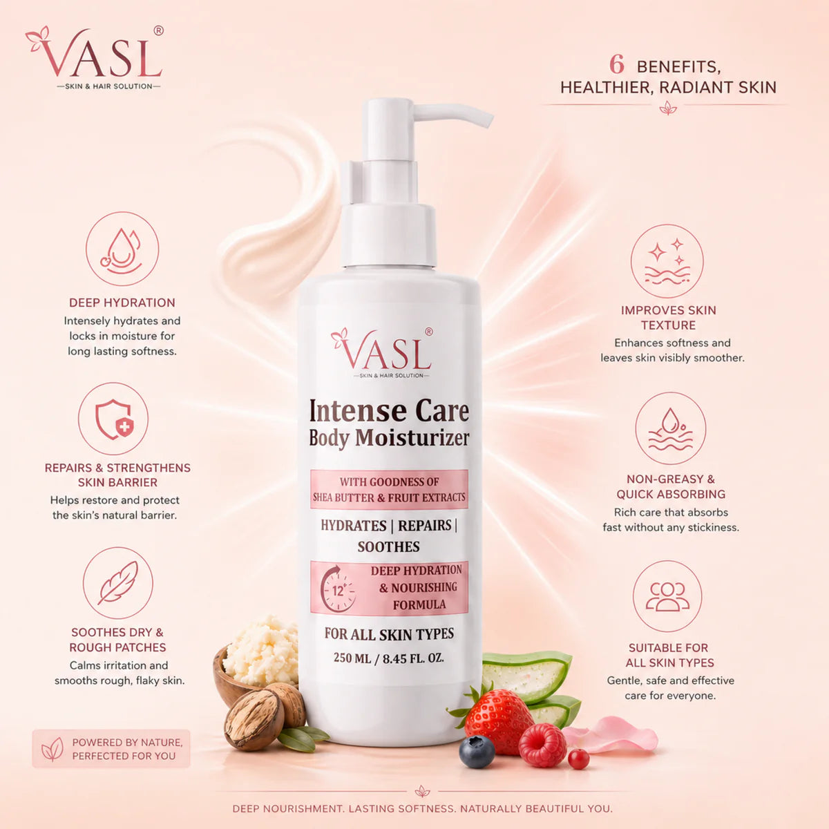 VASL Intense Care Body Moisturizer - Deep Barrier Repair Lotion