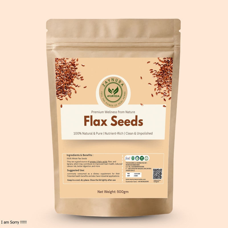 Zaynura Ayurveda Flax Seeds - 250gm