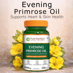 Pure Nutrition Evening Primrose Oil 10% GLA – 120 Liquid Filled Capsules | Long-Term Wellness Support