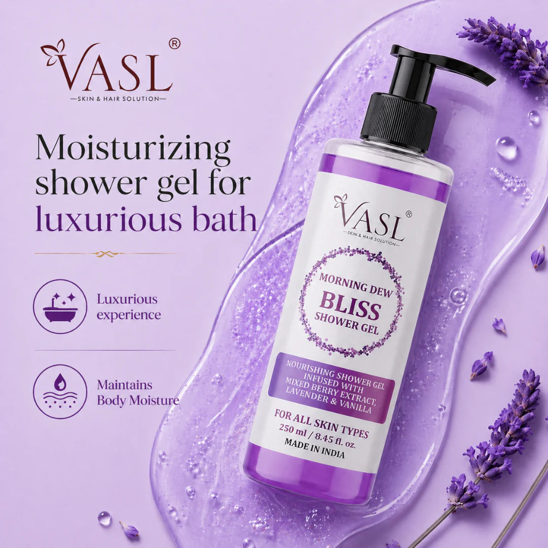 VASL Morning Dew Bliss Shower Gel - Hydrating Botanical Body Wash
