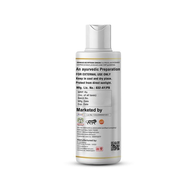 Zenius Egyptian Onion Oil - Onion Hair Oil for Hair Growth and Regrowth, Control Hair Fall - 200ml Oil