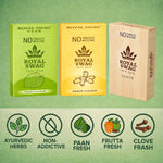 Royal Swag Herbal Cigarettes Variety Pack (Ginger, Clove, Paan) - (30 Sticks - 3 Pack)