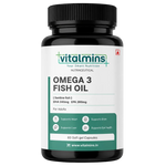 Vitalmins Omega 3 Fish Oil Softgels | High-Potency EPA & DHA for Heart, Joint, Brain & Eye Health – 60 Softgels