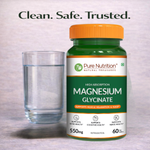 Pure Nutrition Magnesium Glycinate 550mg – 120 Tablets | High Absorption Magnesium