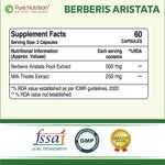 Pure Nutrition Berberis Aristata with Berberine 95% + Milk Thistle (120 Capsules)