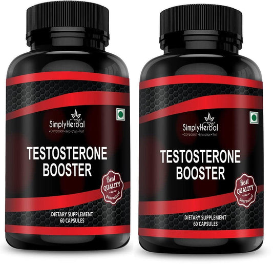 Simply Herbal Testosterone Booster Capsule - 60 Capsules (Pack of 2)