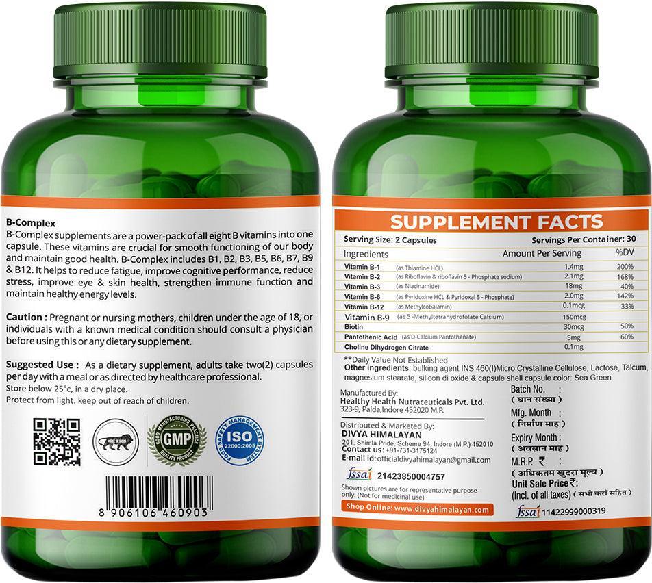 Divya Himalayan Premium B Complex Capsule - 60 Capsules