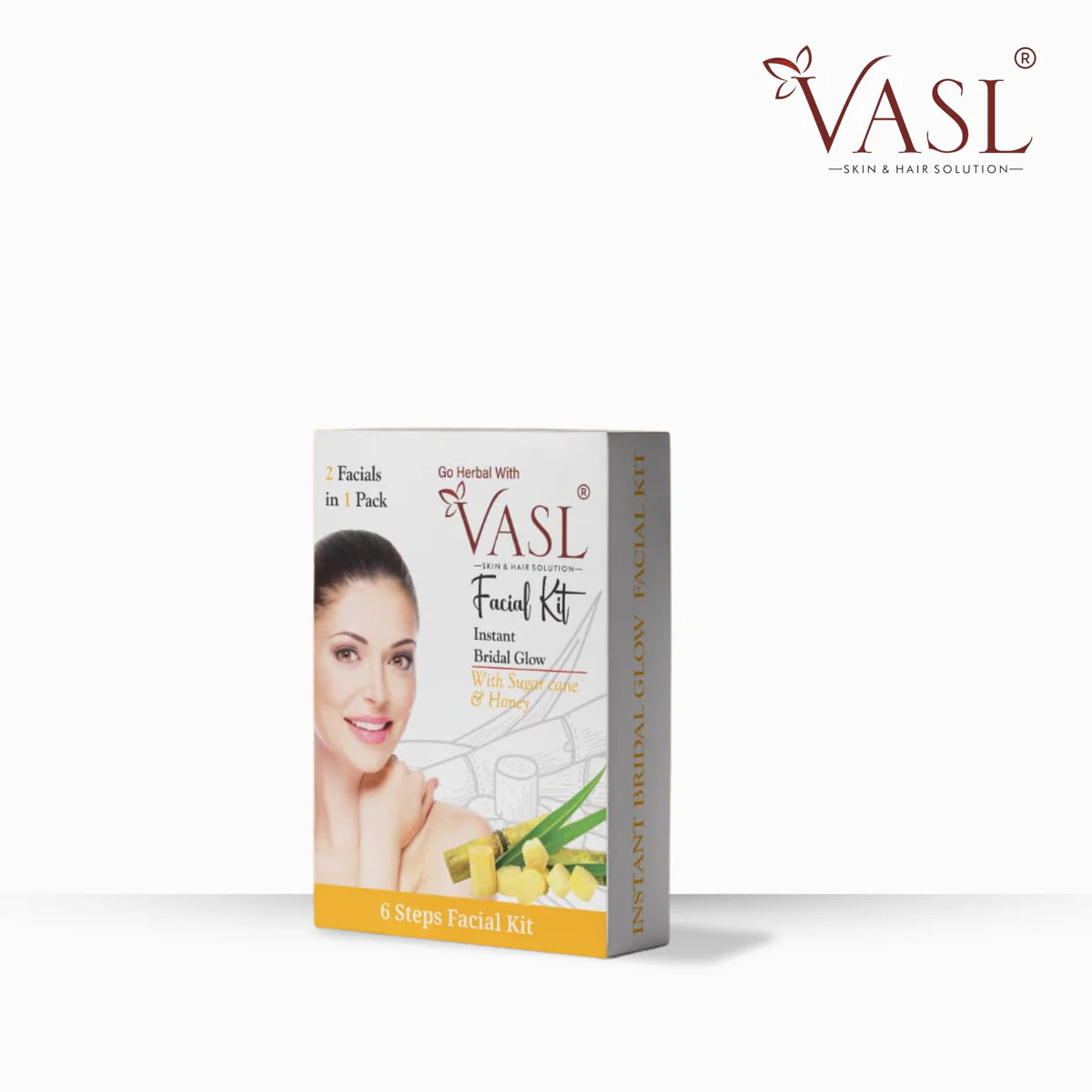 VASL Anti Ageing Sugarcane Honey Facial Kit 2in1 - Skin Tightening Facial Kit