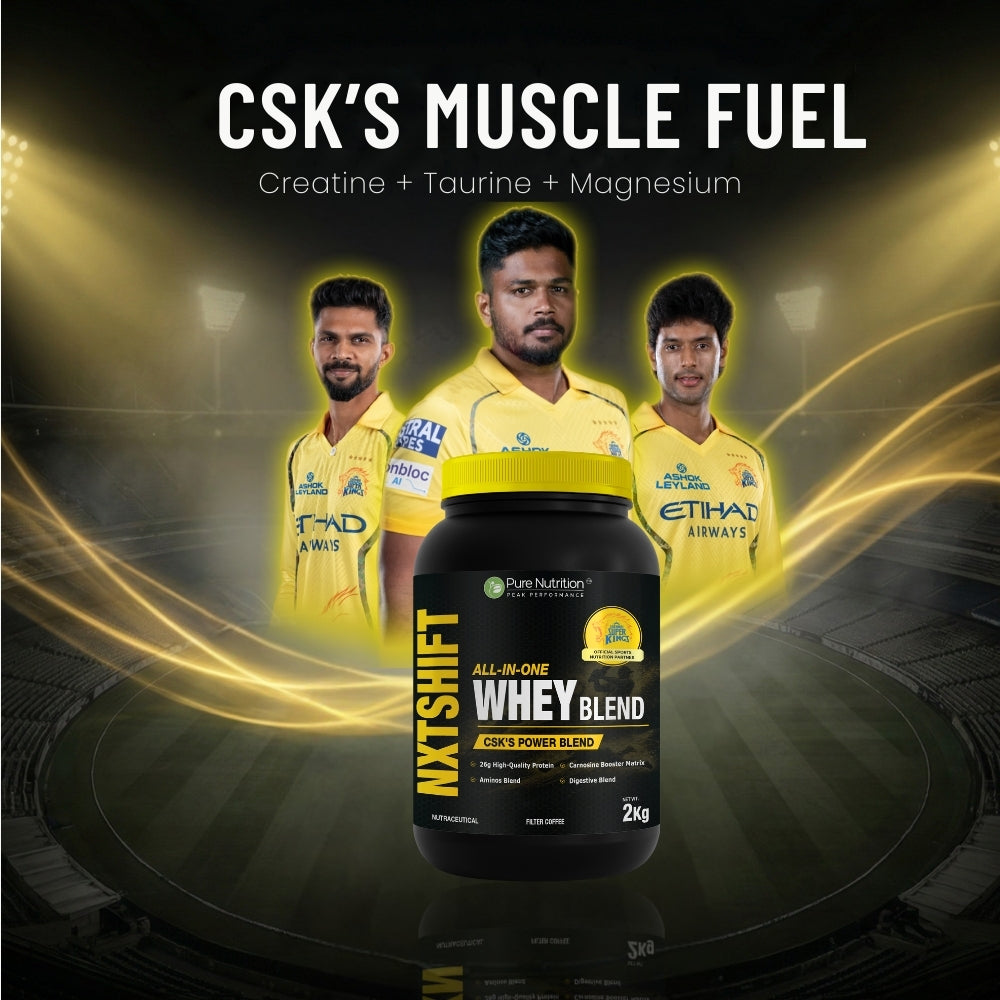 CSK Limited Edition Pure Nutrition NXT SHIFT All-In-One Whey Blend Powder No Added Sugar Filter Coffee - 2kg