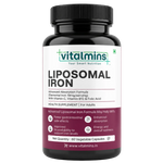 Vitalmins Liposomal Iron Capsules | Gentle, Non-Constipating Formula to Boost Energy, Hemoglobin & Healthy Iron Levels – 60 Veg Capsules