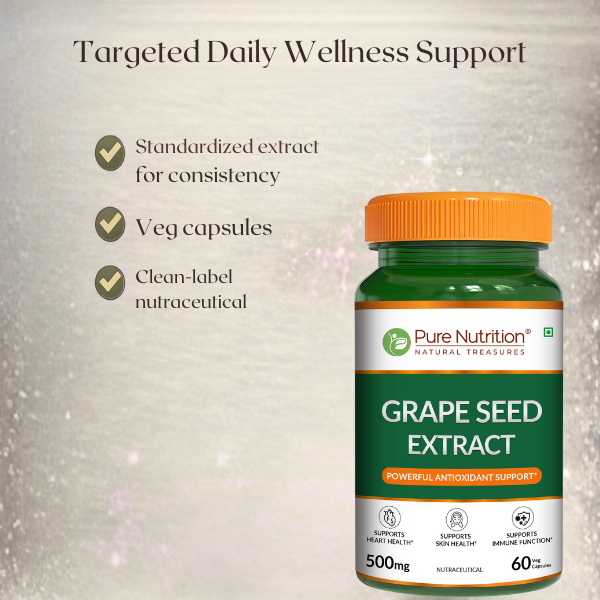 Pure Nutrition Grape Seed Extract 500mg – 60 Capsules | Antioxidant Support Formula