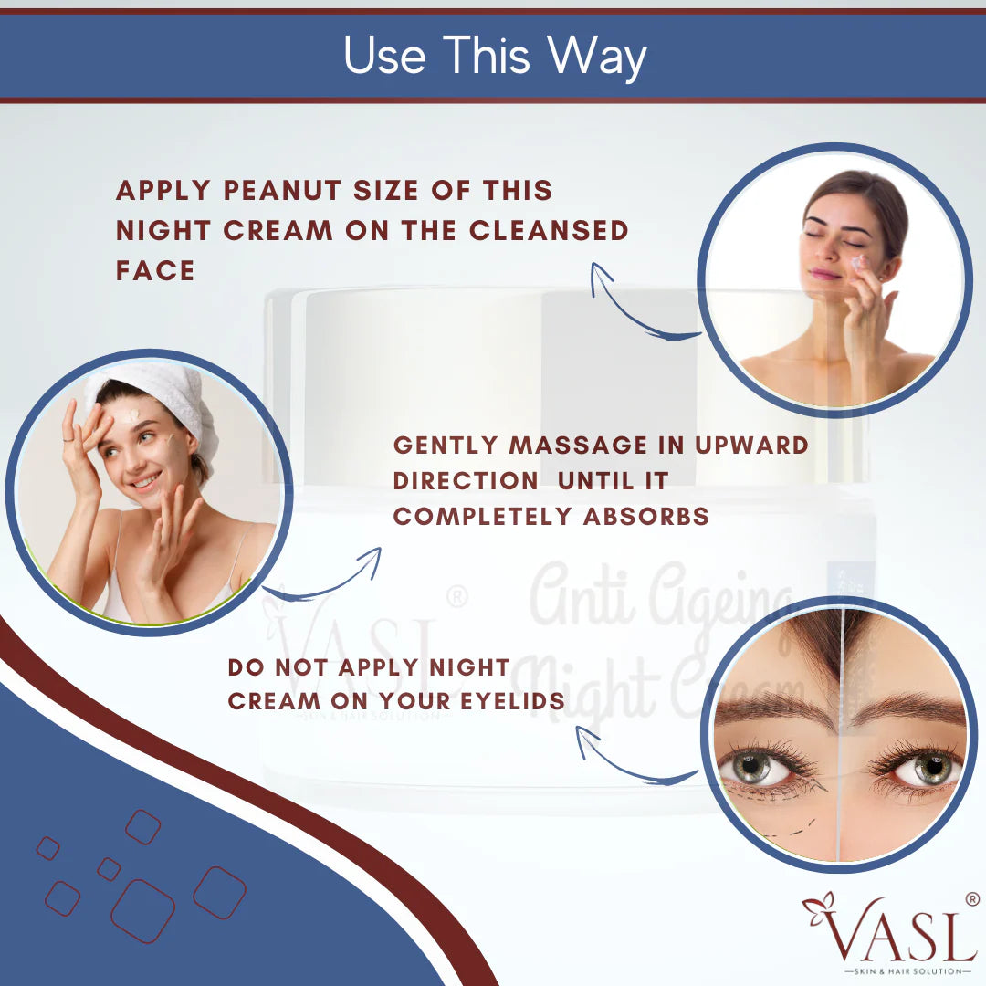 VASL Anti-Ageing Night Cream - Overnight Wrinkle Repair & Glowing Skin Balms