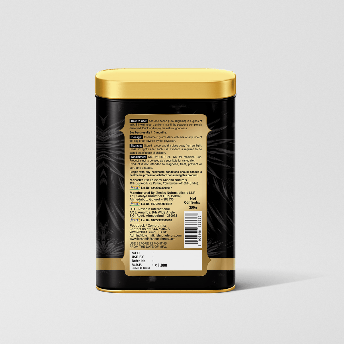 Lakshmi Krishna Naturals Full Charge Stamina Men Malt