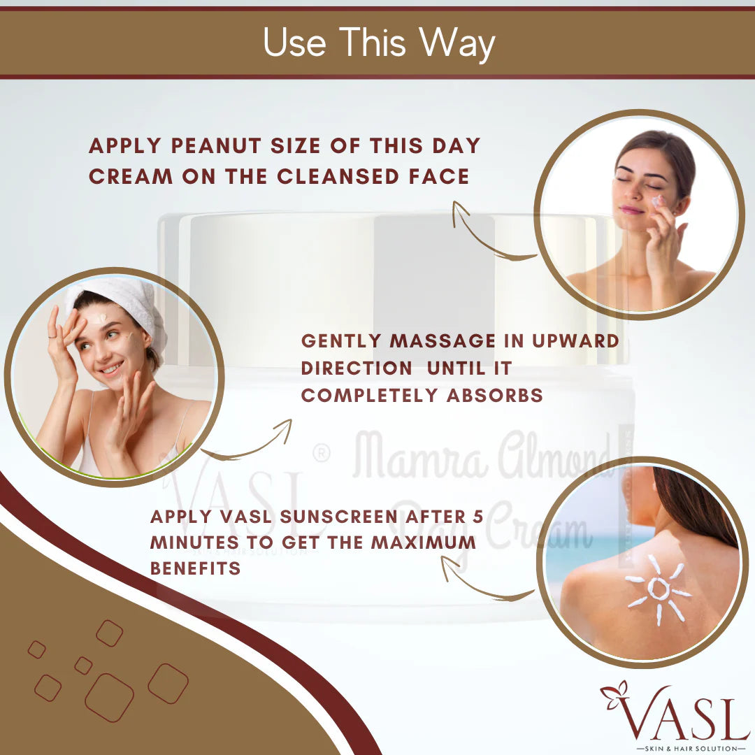 VASL Mamra Almond Day Cream - Deep Moisturizing & Radiance Face Cream