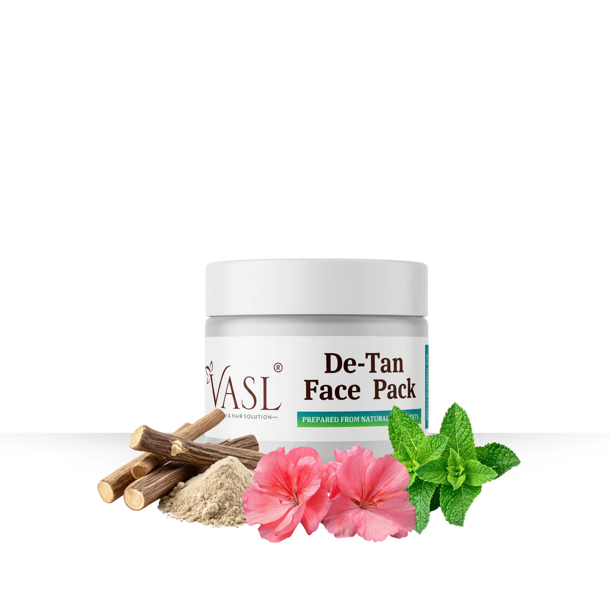 VASL De-Tan Face Pack - Brightening Tan Removal Mask for Glowing Skin, 200g
