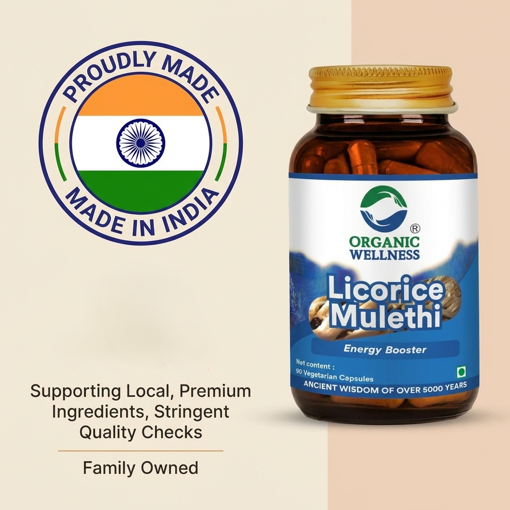 Organic Wellness Licorice Capsules -  90 Capsules Bottle