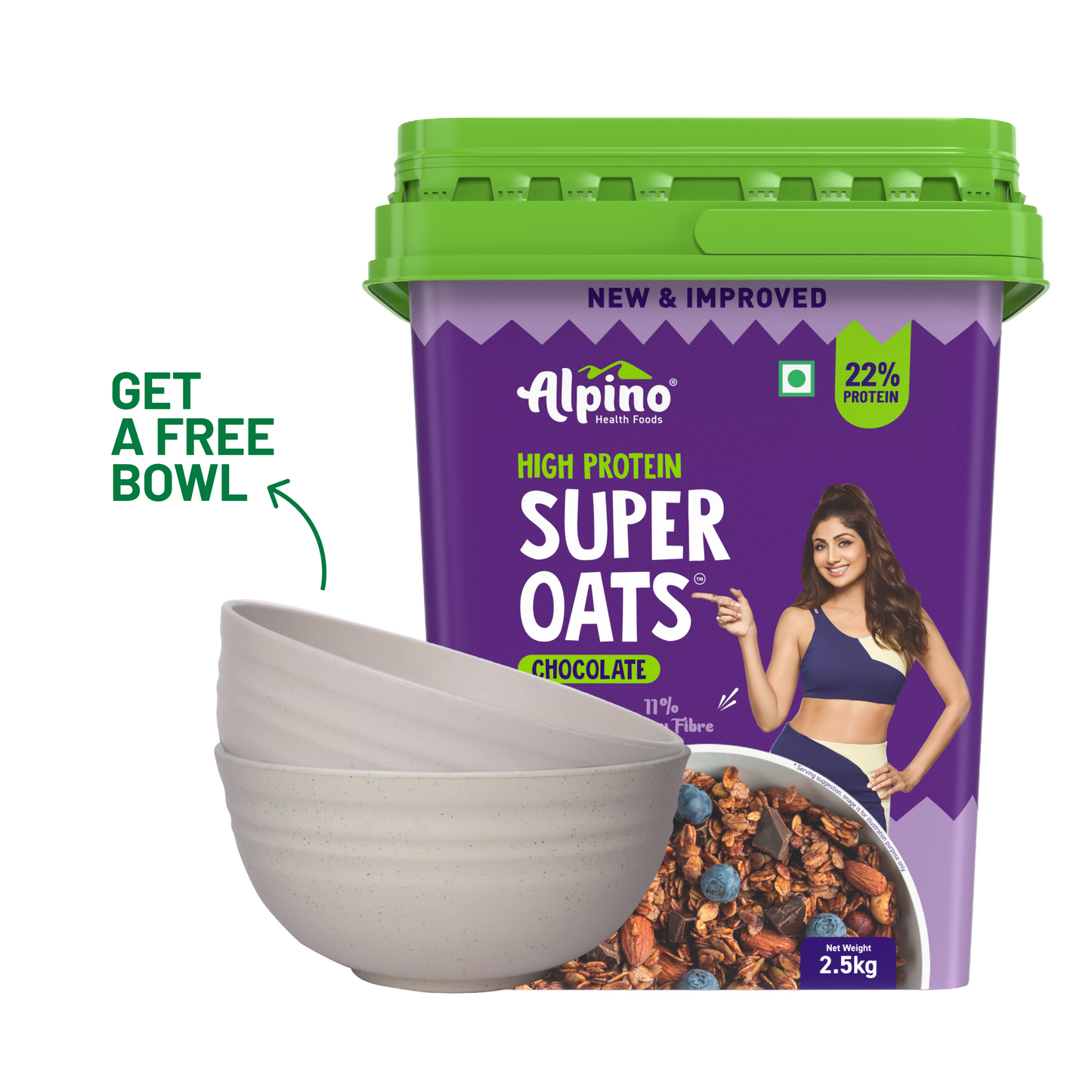 Alpino High Protein Super Oats Chocolate, 400 gm