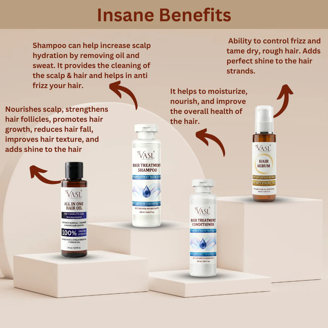 VASL Dry Hair Combo - Intensive Moisture & Frizz Control Hair Repair Kit