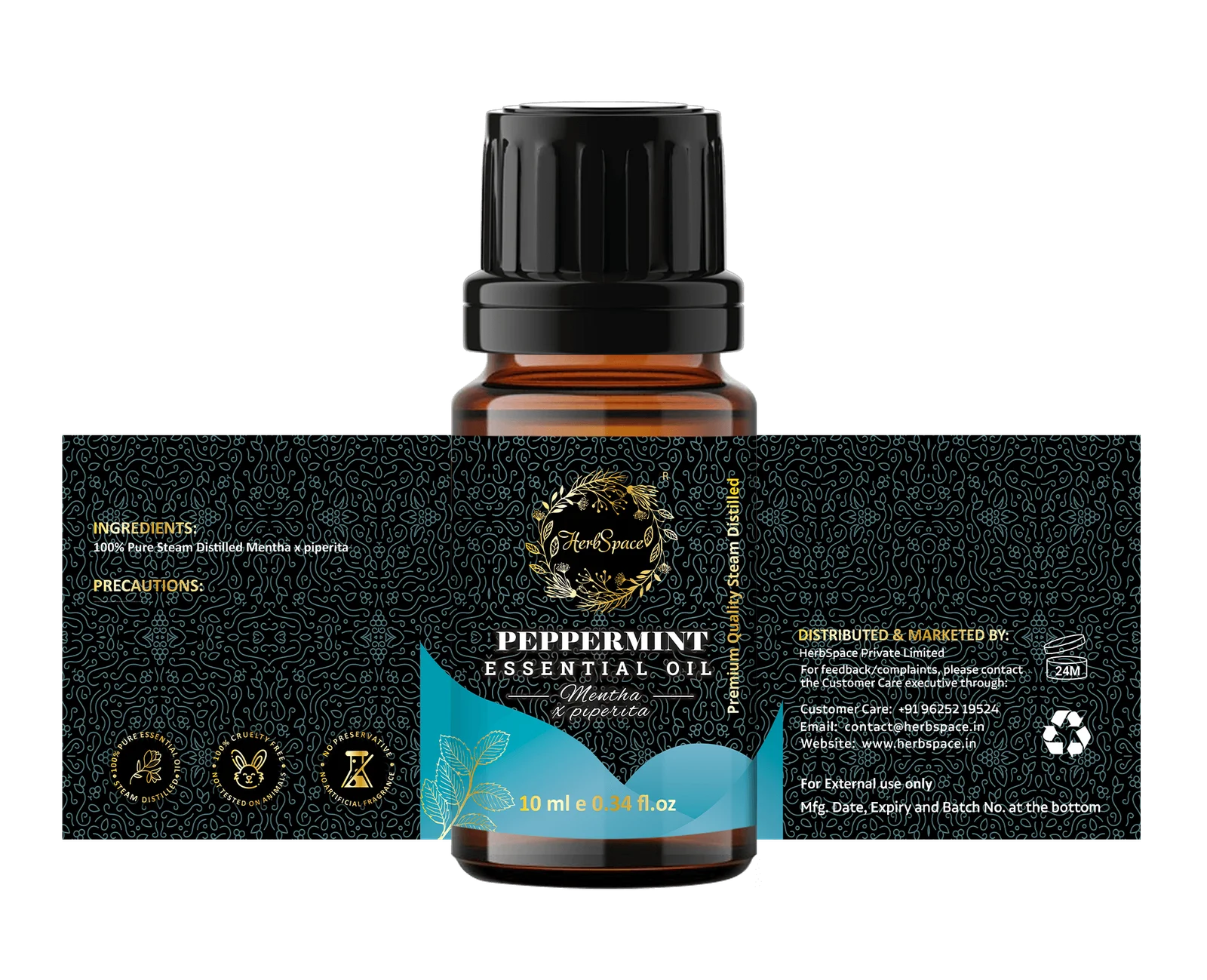 HerbSpace Peppermint Essential Oil - 10ml