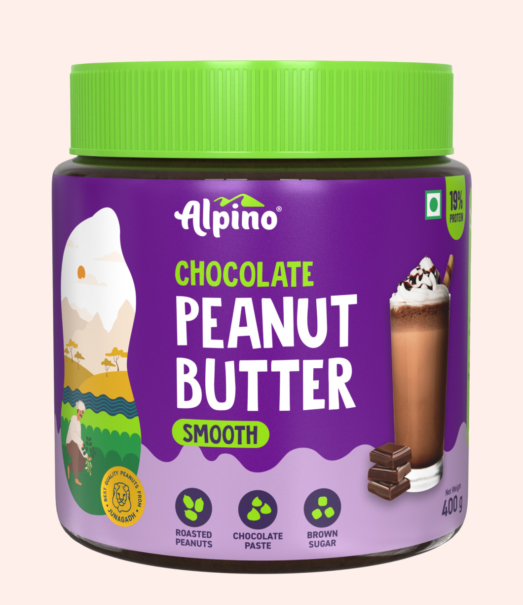 Alpino Chocolate Peanut Butter Smooth, 1 kg