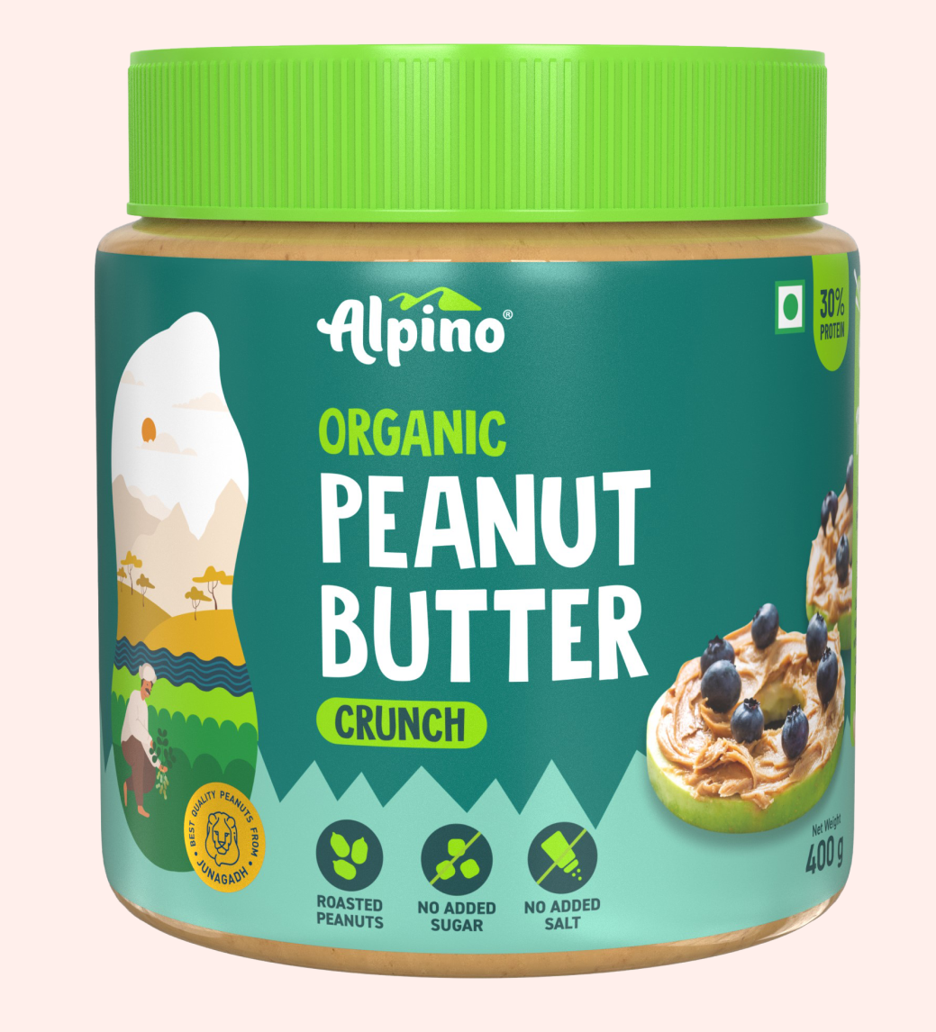 Alpino Organic Crunch Peanut Butter, 1 kg