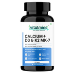 Vitalmins Calcium D3 K2 MK-7 Tablets for Optimal Bone Health, Joint Support & Cardiovascular Wellness – 60 Tablets