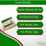 VASL Premium Neem & Aloevera Soap Pack of 3 - Herbal Antibacterial Soap