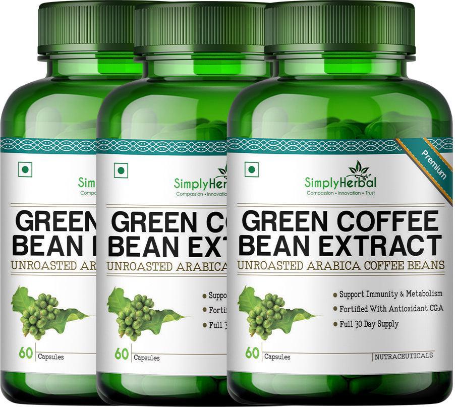 Simply Herbal Green Coffee Bean Extract 800mg Capsule - 60 Capsules